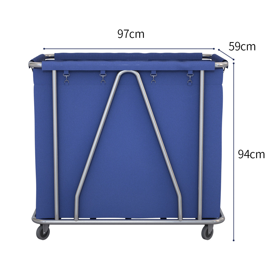 Soga Stainless Steel Commercial Large Soiled Linen Laundry Trolley Cart With Wheels Blue, Business &Amp; Industrial, Food Service, Food Service Carts, , ,  - Nz Depot 2