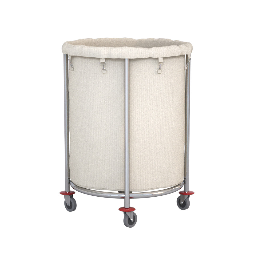 Soga Stainless Steel Commercial Round Soiled Linen Laundry Trolley Cart With Wheels White, Business &Amp; Industrial, Food Service, Food Service Carts, , ,  - Nz Depot 2