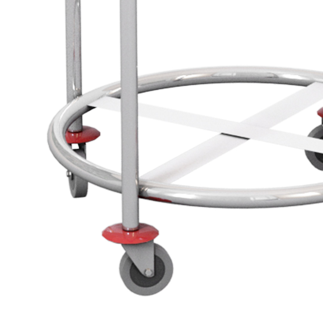 Soga Stainless Steel Commercial Round Soiled Linen Laundry Trolley Cart With Wheels White, Business &Amp; Industrial, Food Service, Food Service Carts, , ,  - Nz Depot 4