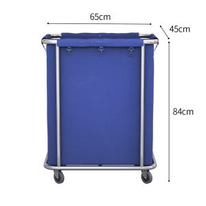 SOGA Stainless Steel Commercial Square Soiled Linen Laundry Trolley Cart with Wheels Blue, Business & Industrial, Food Service, Food Service Carts, , ,  - NZ DEPOT 2