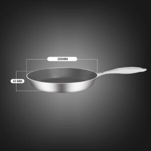 SOGA Stainless Steel Fry Pan 20cm Frying Pan Induction FryPan Non Stick Interior, home & living, kitchen & dining, cookware, frying pans, ,  - NZ DEPOT 2