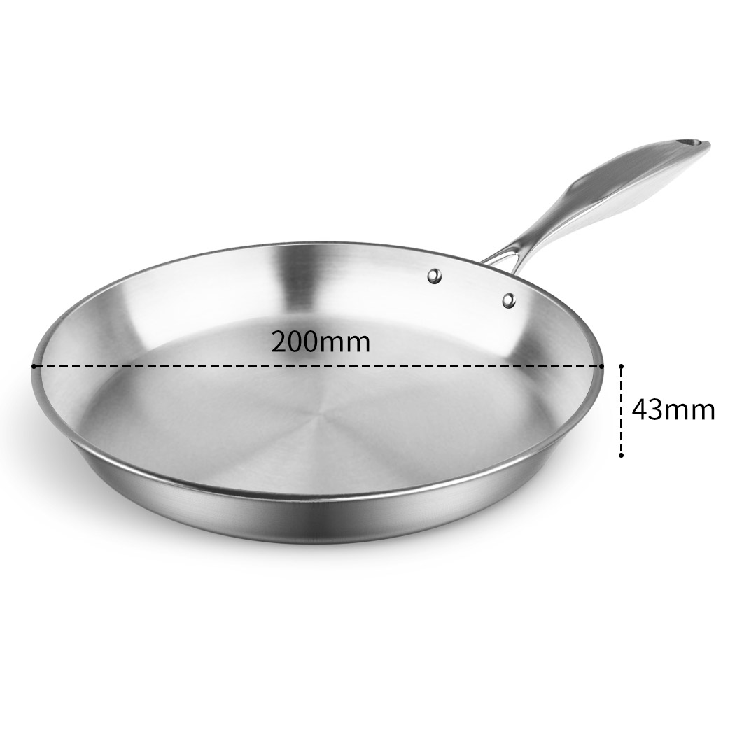 Soga Stainless Steel Fry Pan 20Cm Frying Pan Top Grade Induction Cooking Frypan, Home &Amp; Living &Gt; Kitchen &Amp; Dining &Gt; Cookware &Gt; Frying Pans, , , , ,  - Nz Depot 6