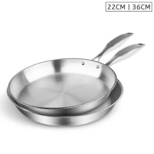 SOGA Stainless Steel Fry Pan 22cm 36cm Frying Pan Top Grade Induction Cooking, home & living, kitchen & dining, cookware, frying pans, ,  - NZ DEPOT 1