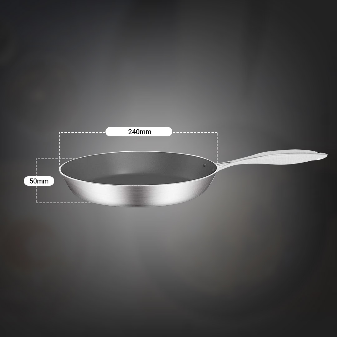 Soga Stainless Steel Fry Pan 22Cm Frying Pan Induction Frypan Non Stick Interior, Home &Amp; Living &Gt; Kitchen &Amp; Dining &Gt; Cookware &Gt; Frying Pans, , , , ,  - Nz Depot 2