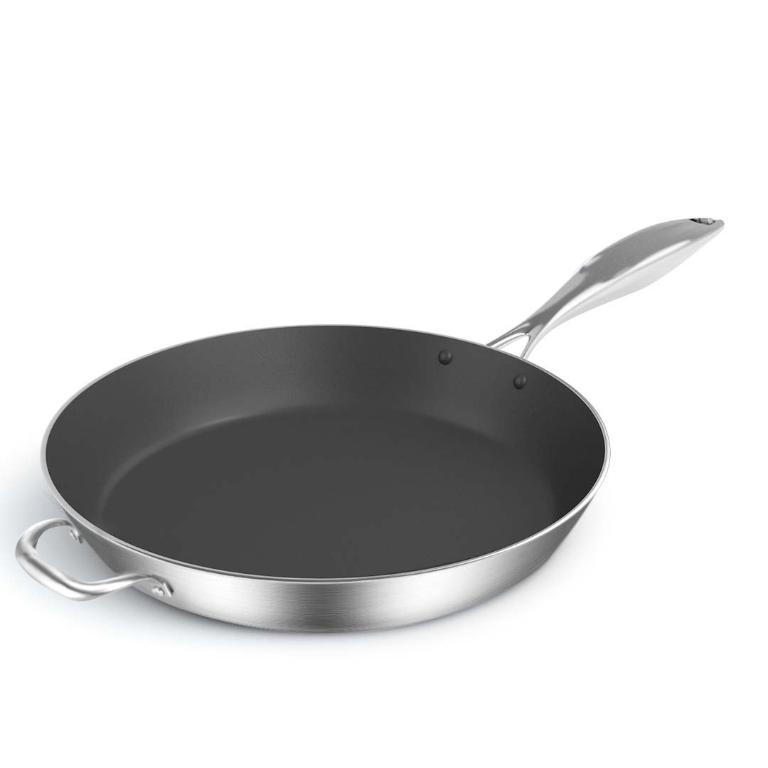 Soga Stainless Steel Fry Pan 34Cm Frying Pan Induction Frypan Non Stick Interior, Home &Amp; Living &Gt; Kitchen &Amp; Dining &Gt; Cookware &Gt; Frying Pans, , , , ,  - Nz Depot 1