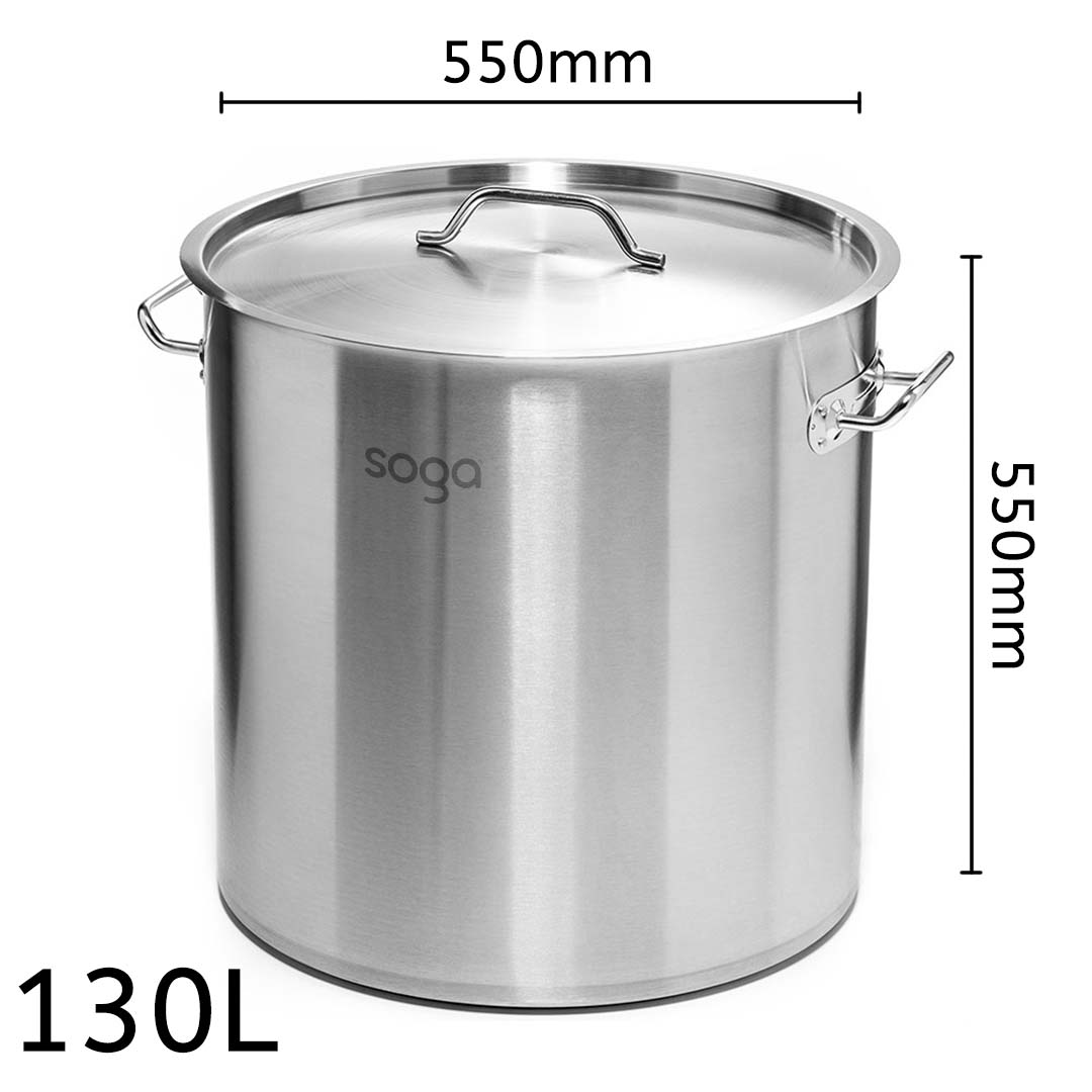 Soga Stock Pot 130L Top Grade Thick Stainless Steel Stockpot 18/10, Home &Amp; Living, Kitchen &Amp; Dining, Cookware, Stock &Amp; Multi Pots, ,  - Nz Depot 4