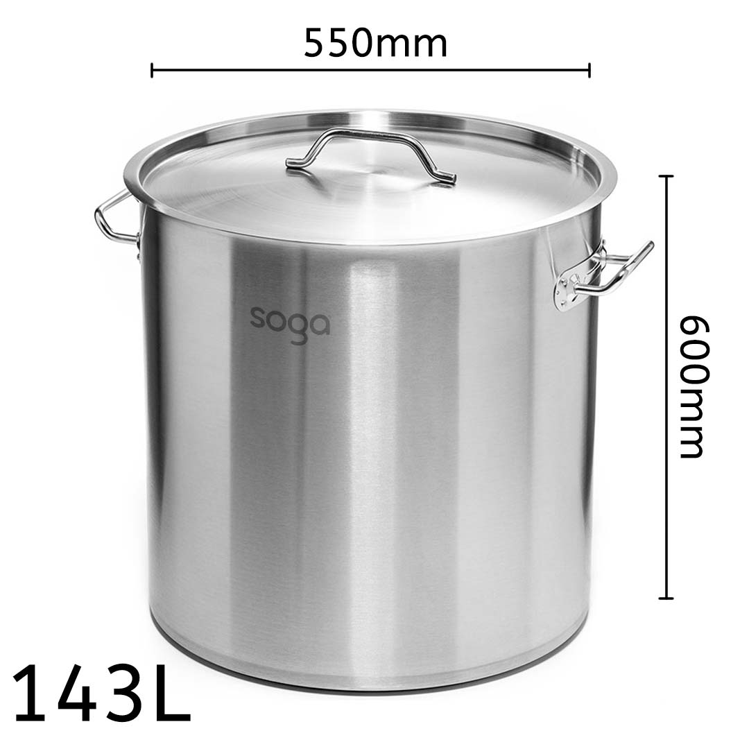 Soga Stock Pot 143L Top Grade Thick Stainless Steel Stockpot 18/10, Home &Amp; Living, Kitchen &Amp; Dining, Cookware, Stock &Amp; Multi Pots, ,  - Nz Depot 4