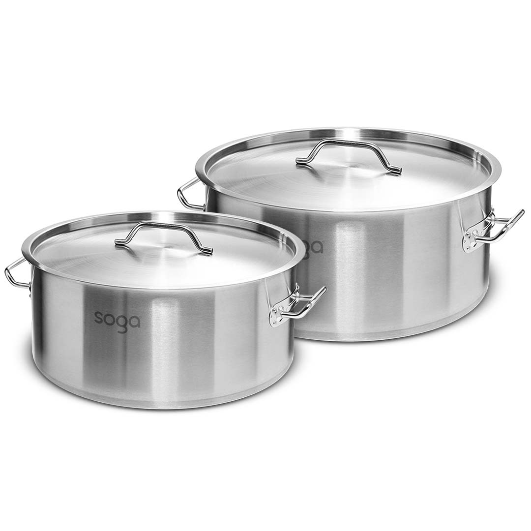 SOGA Stock Pot 14L 23L Top Grade Thick Stainless Steel Stockpot 18/10, home & living, kitchen & dining, cookware, stock & multi pots, ,  - NZ DEPOT 1