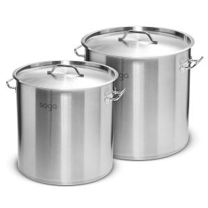 SOGA Stock Pot 17L 33L Top Grade Thick Stainless Steel Stockpot 18/10, home & living, kitchen & dining, cookware, stock & multi pots, ,  - NZ DEPOT 1