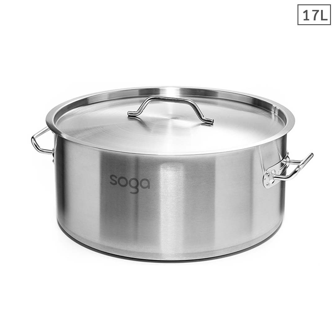 Soga Stock Pot 17L Top Grade Thick Stainless Steel Stockpot 18/10, Home &Amp; Living, Kitchen &Amp; Dining, Cookware, Stock &Amp; Multi Pots, ,  - Nz Depot 1