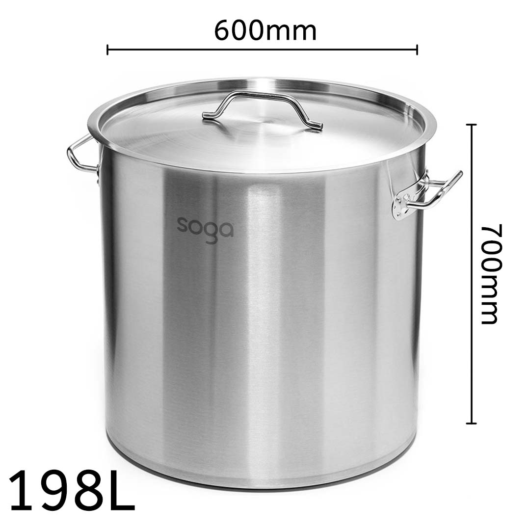 Soga Stock Pot 198L Top Grade Thick Stainless Steel Stockpot 18/10, Home &Amp; Living, Kitchen &Amp; Dining, Cookware, Stock &Amp; Multi Pots, ,  - Nz Depot 4