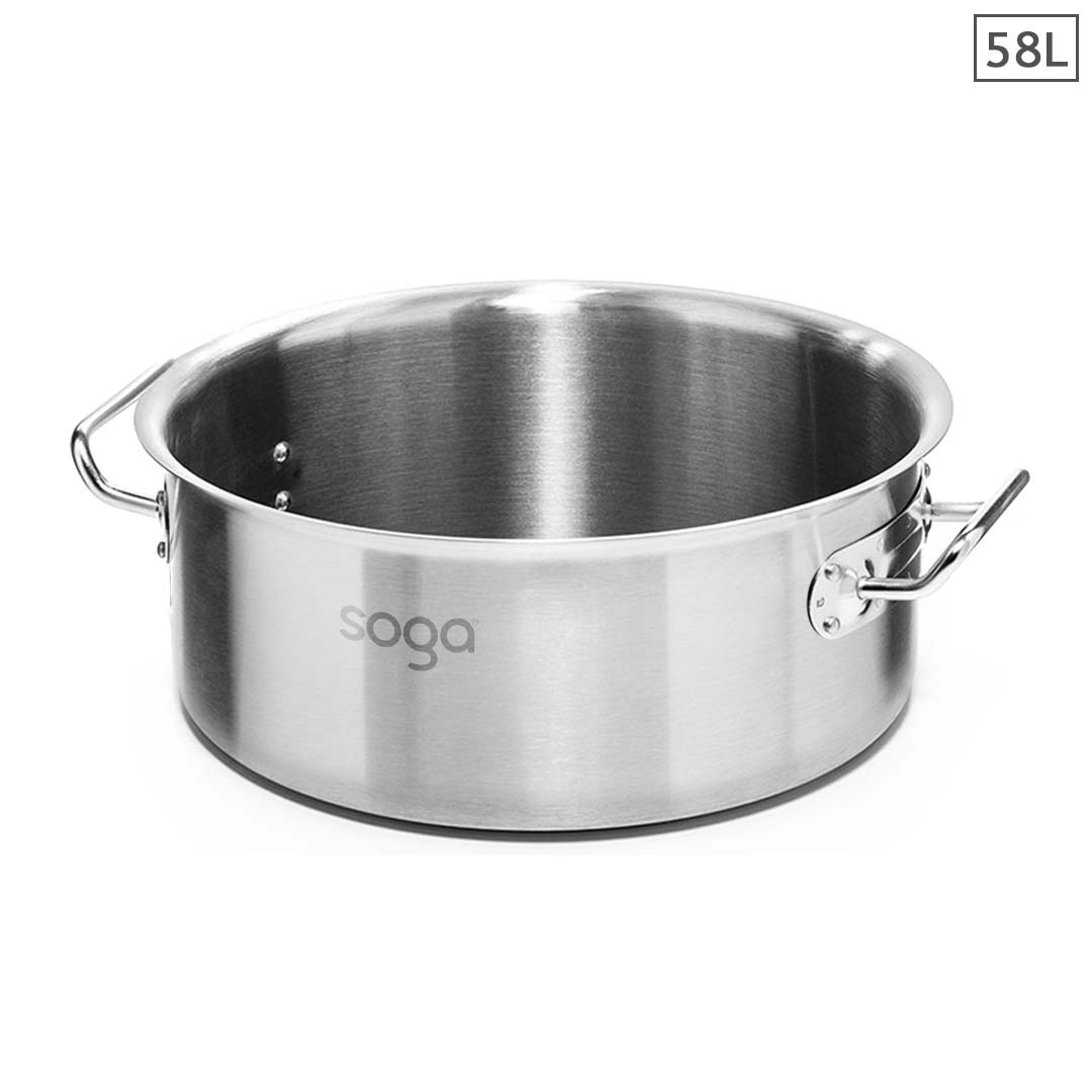 Soga Stock Pot 58L Top Grade Thick Stainless Steel Stockpot 18/10 Without Lid, Home &Amp; Living, Kitchen &Amp; Dining, Cookware, Stock &Amp; Multi Pots, ,  - Nz Depot 1