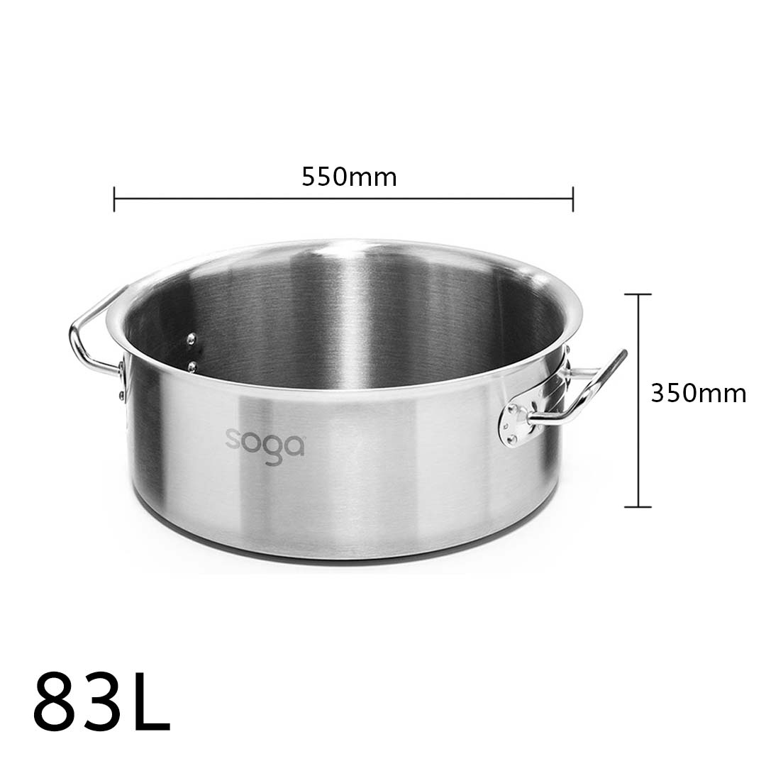 Soga Stock Pot 83L Top Grade Thick Stainless Steel Stockpot 18/10 Without Lid, Home &Amp; Living, Kitchen &Amp; Dining, Cookware, Stock &Amp; Multi Pots, ,  - Nz Depot 3