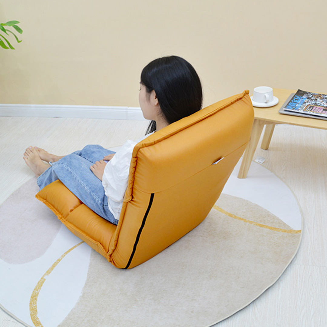 Soga Yellow Lounge Recliner Lazy Sofa Bed Tatami Cushion Collapsible Backrest Seat Home Office Decor, Furniture, Living Room Furniture, Occasional Chairs, , ,  - Nz Depot 7