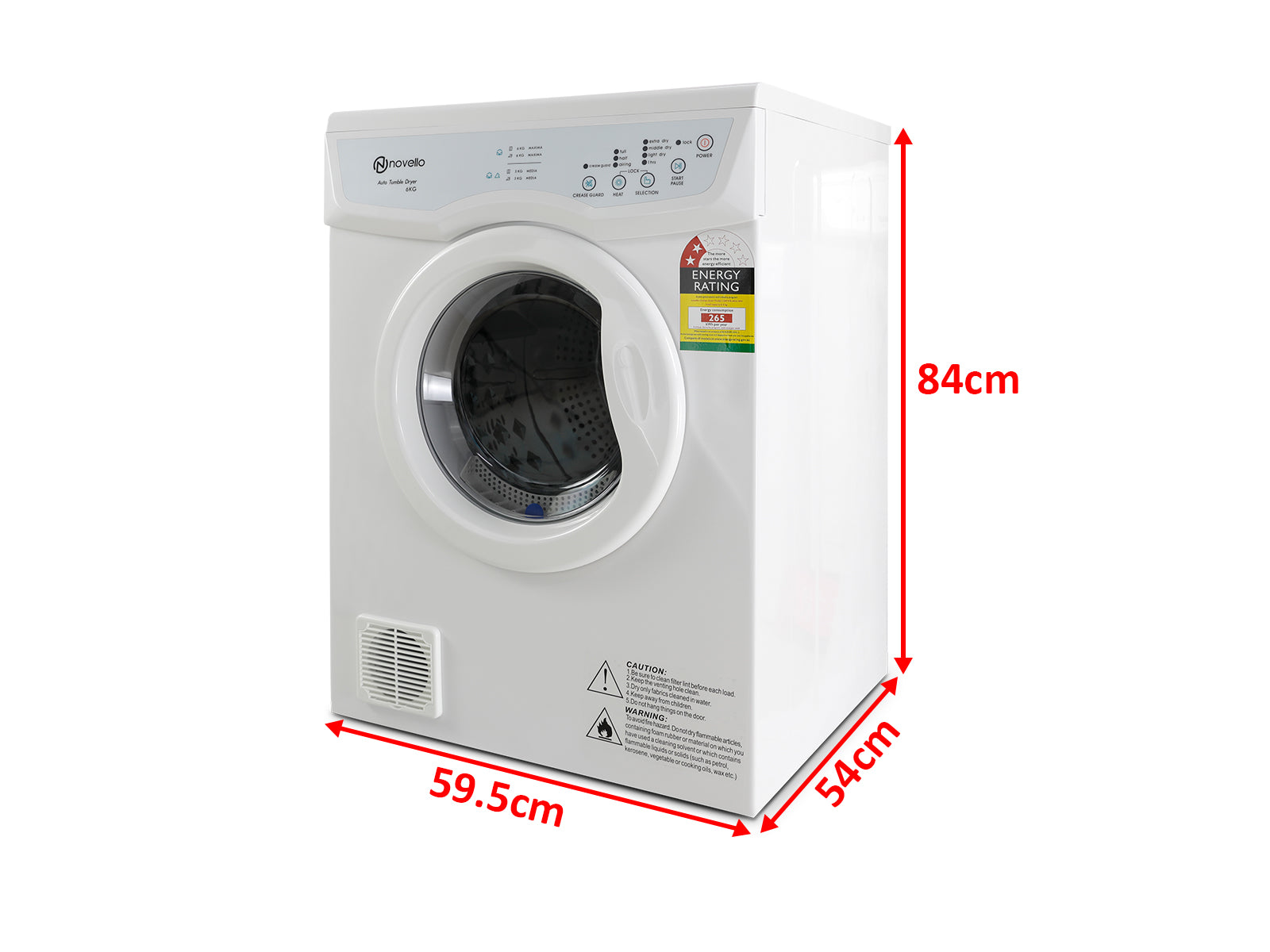 Clothes dryer 6kg PR7065 Dryers NZ DEPOT 8