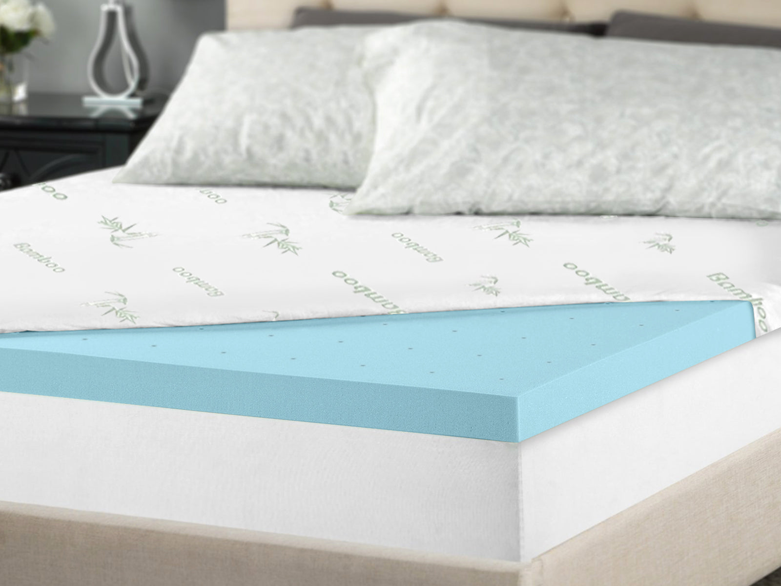 Memory Foam Topper 8Cm Blue King Single - $134.10 🤩