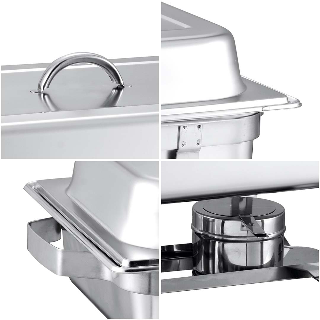 SOGA 4X Stainless Steel Chafing Food Warmer Catering Dish 9L Full Size, Furniture, Kitchen & Dining Room Furniture, Buffets, Sideboards & Kitchen Islands, , ,  - NZ DEPOT 6