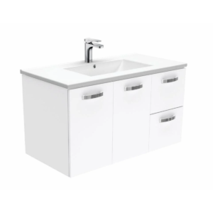 Vanity Asron Series 100 Water Proof Plywood 900Mm White Asron 900 White Wall Hung Nz Depot - Nz Depot