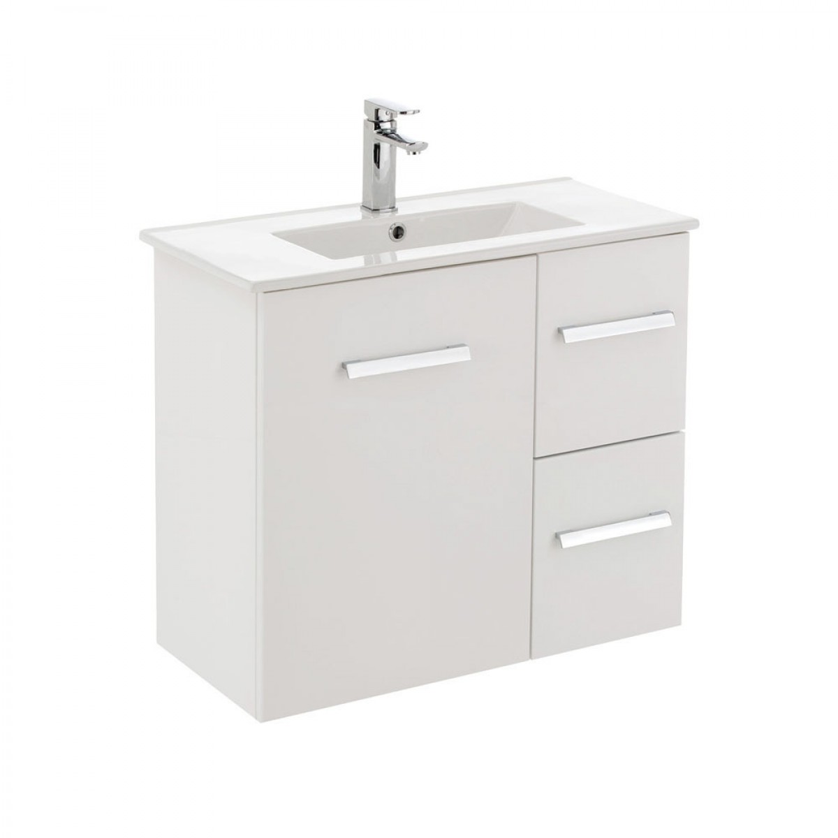 Vanity - Asron Series 700Mm White, Wall Hung - Nz Depot