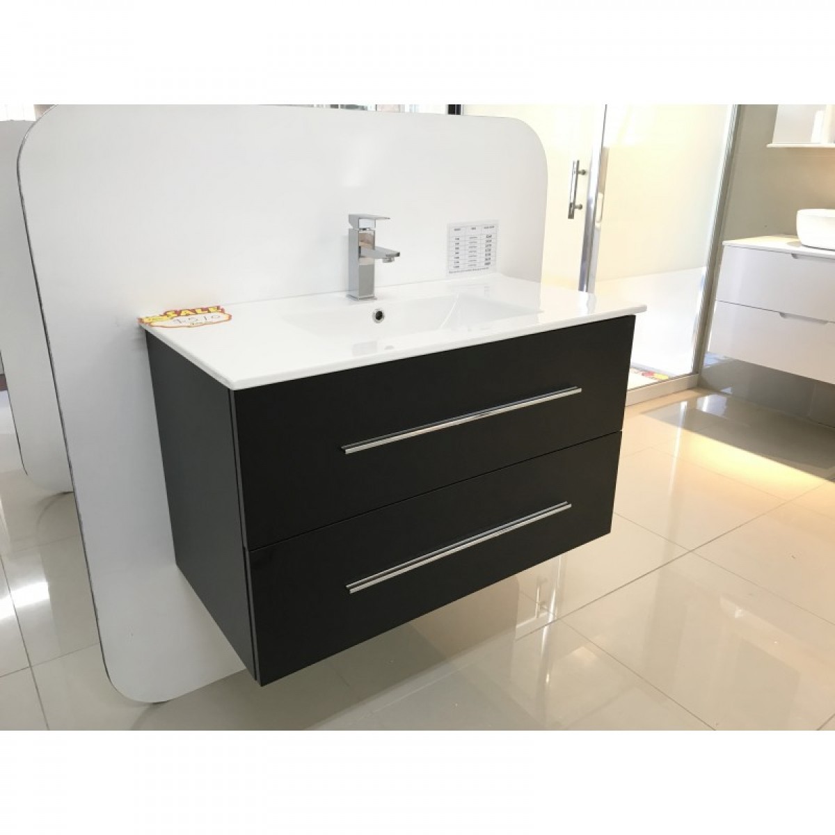 Vanity - Misty Series 1200 Black, Wall Hung - Nz Depot