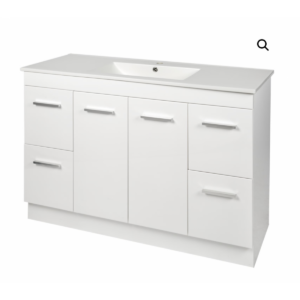 Vanity - Misty Series 1200F White - 100% Water Proof, Freestanding - Square Basin - NZ DEPOT