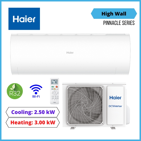 Haier 2.5Kw Pinnacle Series Air Conditioner High Wall As26Pbdhra-Set - Nzdepot