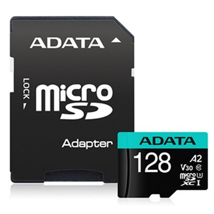 ADATA Premier Pro microSDHC UHS-I U3 A2 V30 Card with Adapter128GB - NZDEPOT