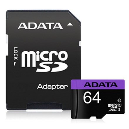 ADATA Premier microSDXC UHS-I Card with Adapter 64GB - NZDEPOT