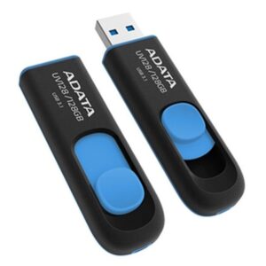 ADATA UV128 Dashdrive Retractable USB 3.0 128GB Blue/Black Flash Drive - NZDEPOT