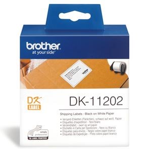 Brother DK11202 300 Shipping/Name Badge Labels 62mm x 100mm - NZDEPOT