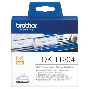 Brother DK11204 400 Multi-Purpose Address Labels 17mm x 54mm - NZDEPOT