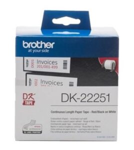 Brother DK22251 Continuous Length Paper Label Tape Red and Black NZ DEPOT