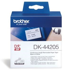 Brother DK44205 Continuous Paper Roll (Blk Print on Wht) 62mm x 30.48m - NZDEPOT