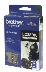 Brother LC38BK Black Ink Cartridge - NZDEPOT