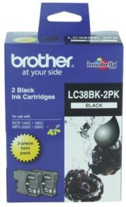 Brother LC38BK2PK Black Ink Cartridge Twin Pack NZ DEPOT