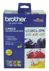 Brother LC38CL3PK CMY Colour Ink Cartridges Triple Pack NZ DEPOT