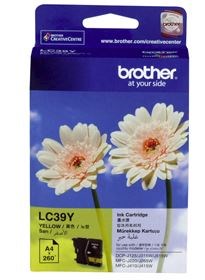 Brother LC39Y Yellow Ink Cartridge - NZDEPOT