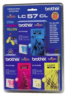 Brother LC57CL3PK CMY Colour Ink Cartridges (Triple Pack) - NZDEPOT