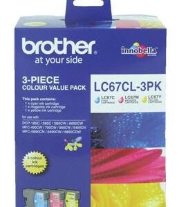 Brother LC67CL3PK CMY Colour Ink Cartridges (Triple Pack) - NZDEPOT