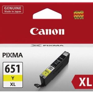 Canon CLI651XLY Yellow High Yield Ink Cartridge - NZDEPOT