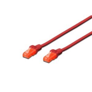 Digitus UTP CAT6 Patch Lead -  0.5M Red - NZDEPOT