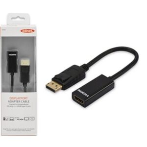 Ednet DisplayPort v1.1 (M) to HDMI Type A (F) 0.15m Adapter Cable - NZDEPOT