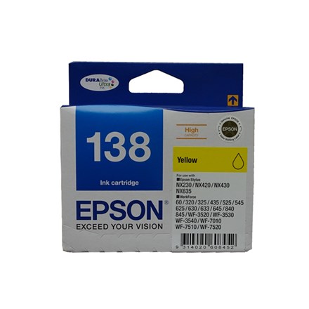 Epson 138 Yellow High Yield Ink Cartridge - NZDEPOT