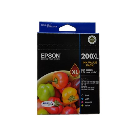 Epson 200XL High Yield Ink Cartridge 4 Ink Value Pack - NZDEPOT