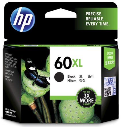 HP 60XL High Yield Black Ink Cartridge - NZDEPOT