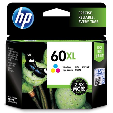 HP 60XL High Yield Tri-Colour Ink Cartridge - NZDEPOT