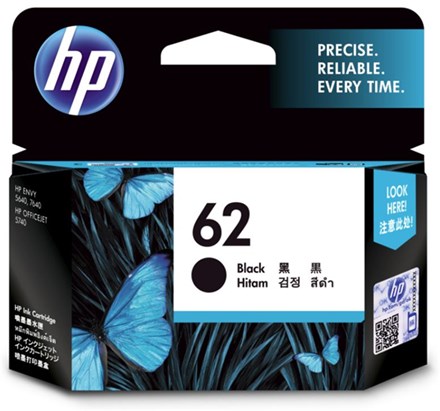 HP 62 Black Ink Cartridge - NZDEPOT