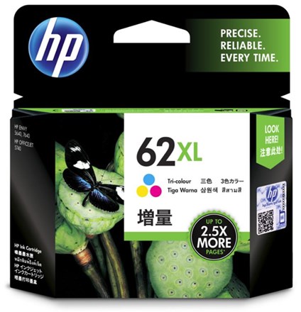 HP 62XL Tri-Colour High Yield Ink Cartridge - NZDEPOT