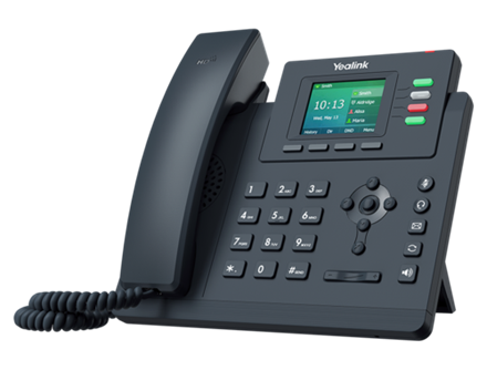 Yealink SIP-T33G IP Phone, Dual Gigabit Ethernet, 320 x 240 backlit Colour LCD, PoE - NZDEPOT