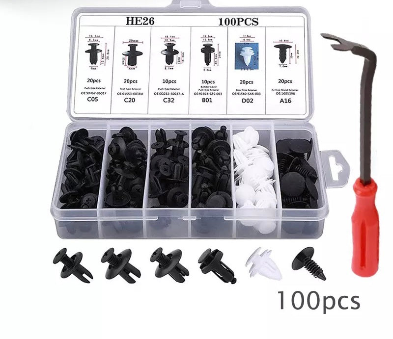 100pcs Mixed Auto Fastener Clip Car - NZ DEPOT